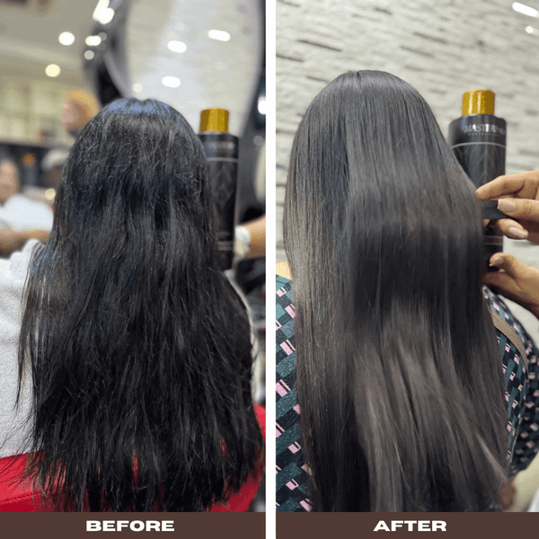 Premium Brazilian Hair Protein Treatment Before and After