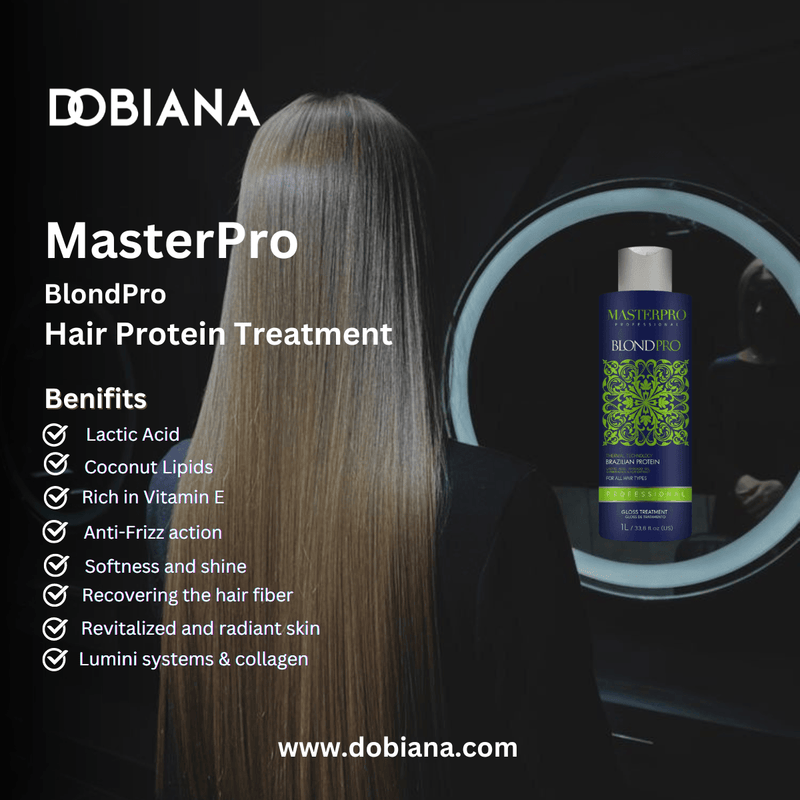 MasterPro BlondPro Brazilian Hair Protein Treatment 1L - DOBIANA LLC