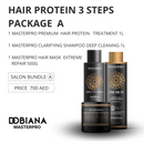 MasterPro Premium Brazilian Hair Protein Treatment 3 Steps Package A