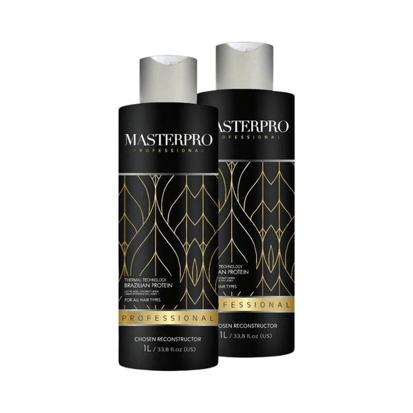 2X MasterPro Premium Brazilian Hair Protein Treatment 1+1 Package - Elevate salon excellence with this exclusive bundle for strengthened, luxurious locks