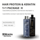 MasterPro Coconut Brazilian Keratin  Treatment and BlondPro Brazilian Hair Protein Treatment 1+1 Package H
